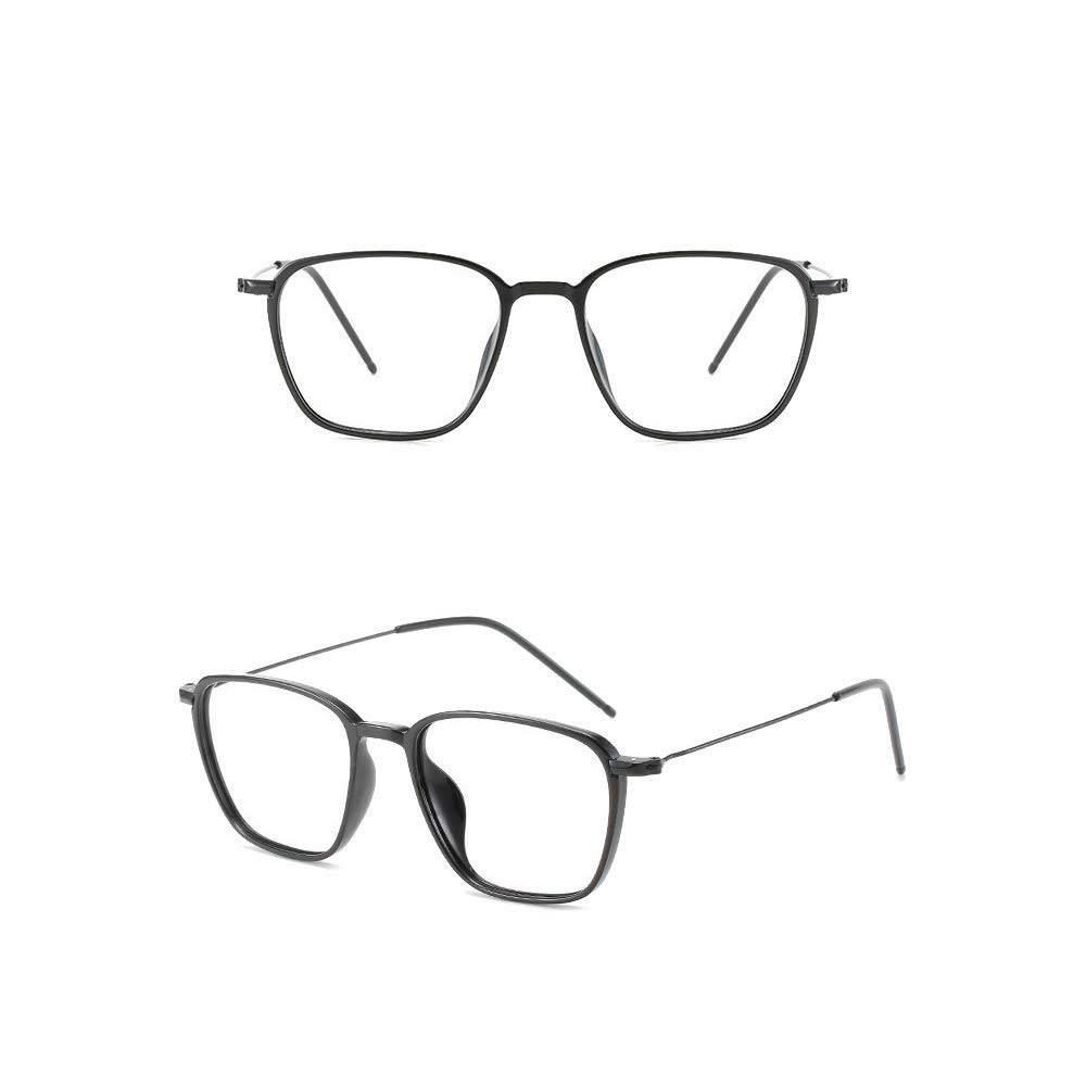 Kacamata Photocromic [ Hitam ] Lensa Anti Radiasi - Fashion Pria &amp; Wanita - Design Korea - HM870