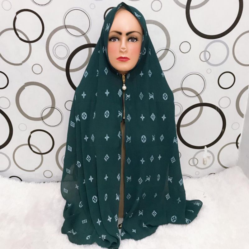 Jilbab Pashmina Instan Resleting