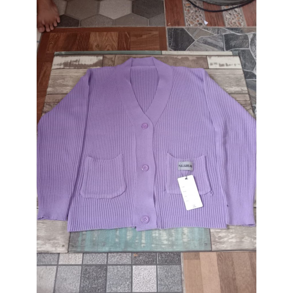 CARDY RINGGO  - CARDI PULL BEAR - LAVELLA CARDIGAN-UNGU LILAC