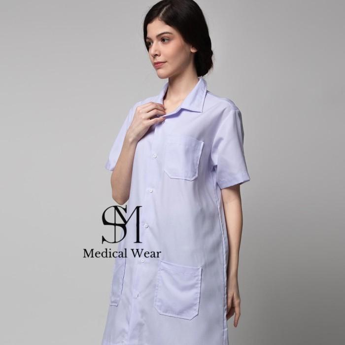 Jual Seragam Baju Lab Lengan Pendek Jas Lab Laboratorium Praktek Sm