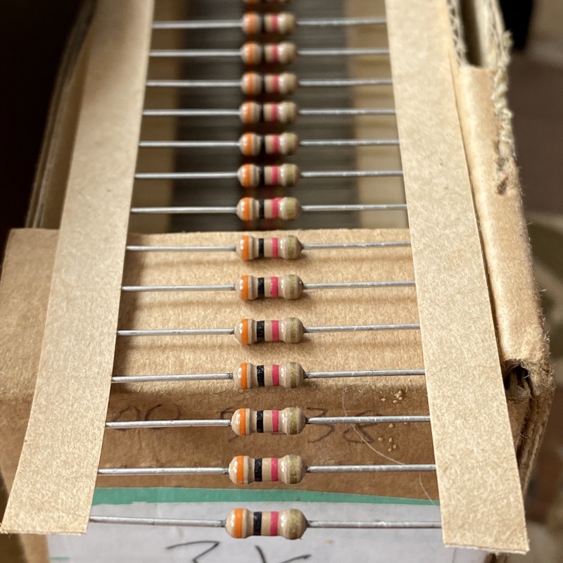 resistor 3k 1/2watt coklat original japan bodi kecil ready