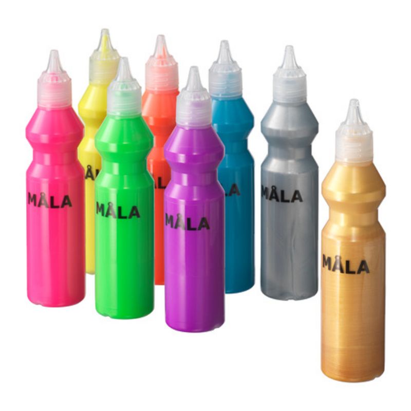 

Cat neon/gliter, warna campuran