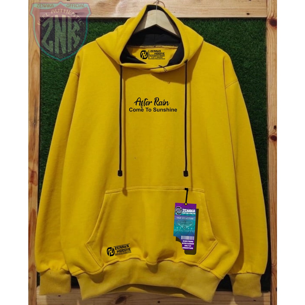Jaket hodie pria distro original List After Rain Come To Sunshine Sweater pria hoodie original lenga