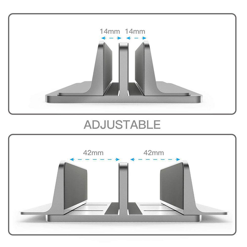 Augustina Stand Laptop Untuk Komputer 17.3 inch Base Holder Dual Slot Notebook Mount Aluminium alloy Tablet PC Stand