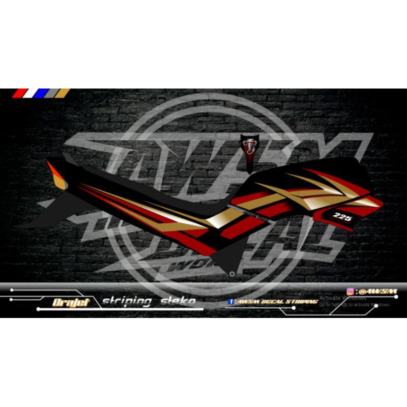 striping variasi scorpio tangki kotak