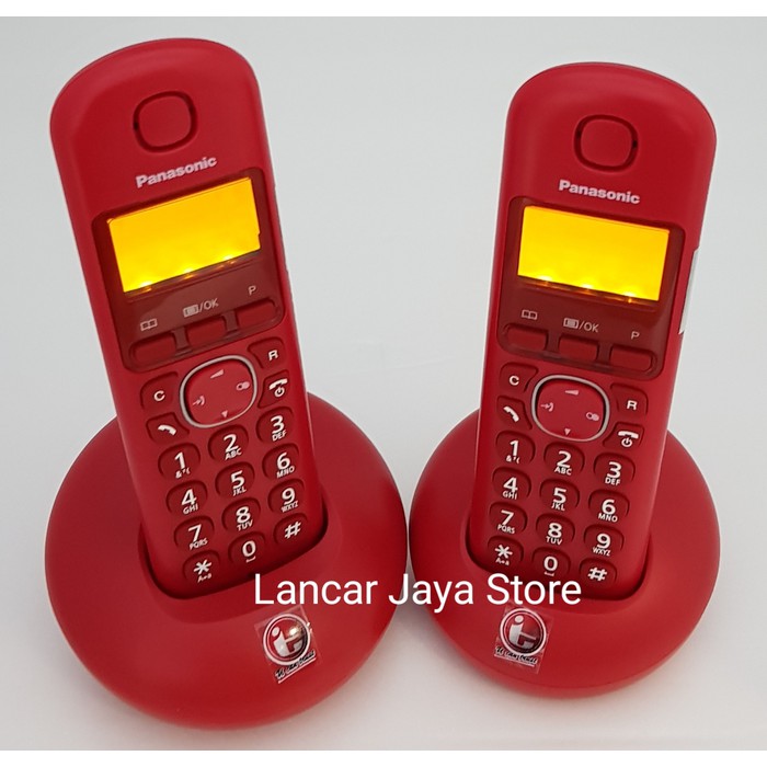 Telephone Wireless Cordless Phone Panasonic KX-TGB312 - Merah