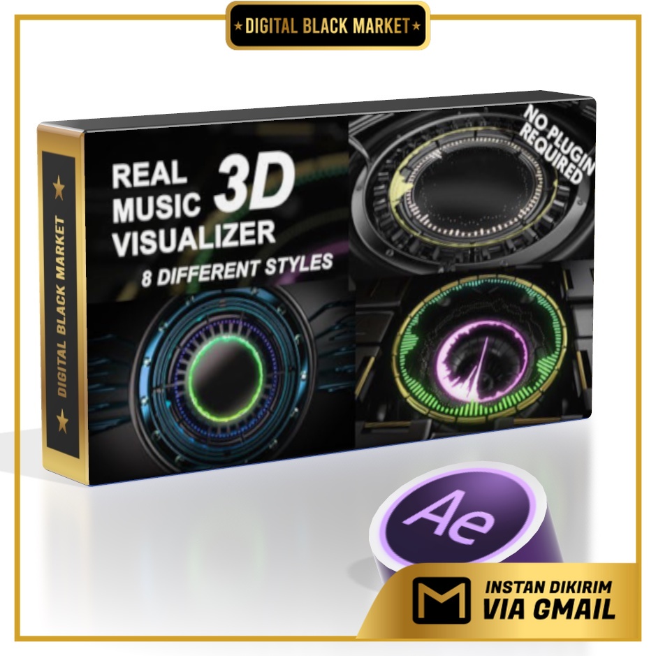 Real 3d-Music Visualizer - After Effects Project Files