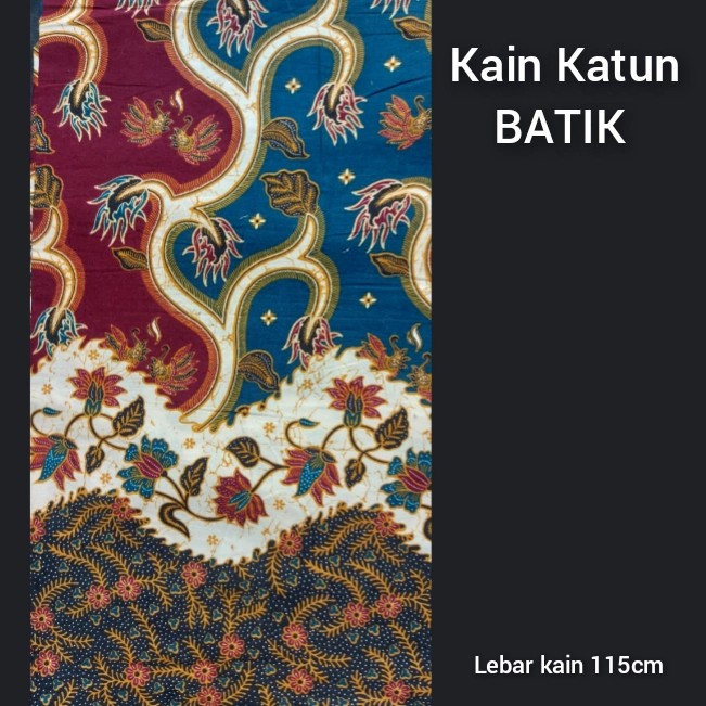 Kain Bawahan Kebaya Bordir KB21 : Bahan Kain Batik Katun Primissima40s