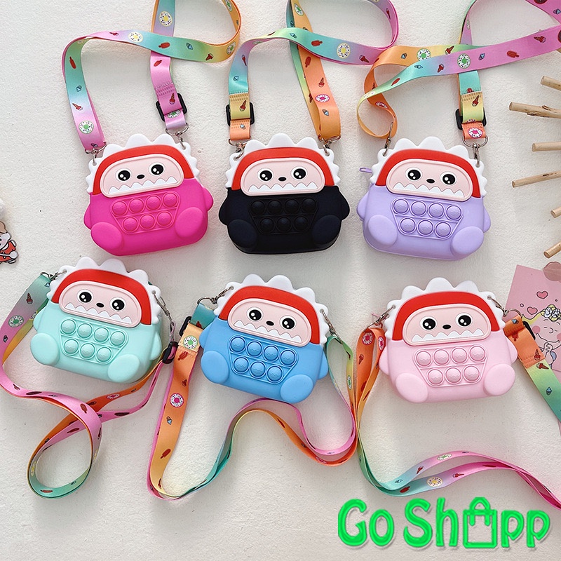 Tas Pop it Anak Karakter Lucu Import - Tas Selempang Anak Karakter Lucu - Tas Pop It Terbaru Import - Tas Anak Lucu Pop It Fidget Toys [JL17]