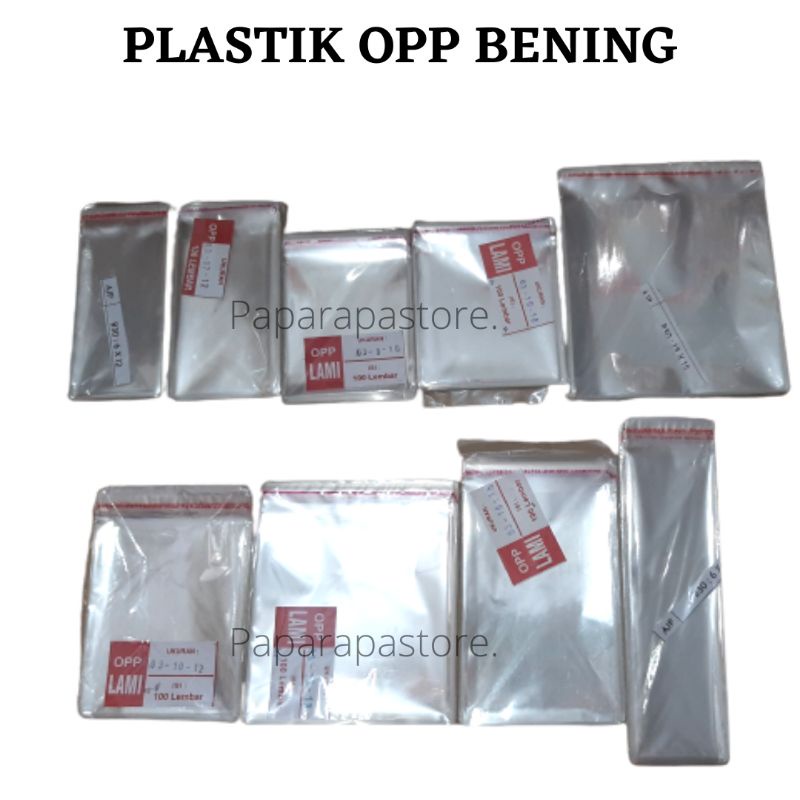 Jual Plastik Opp Seal Lem Rekatan Bening Berbagai Ukuran Souvenir Undangan Makanan Kue Roti 6646