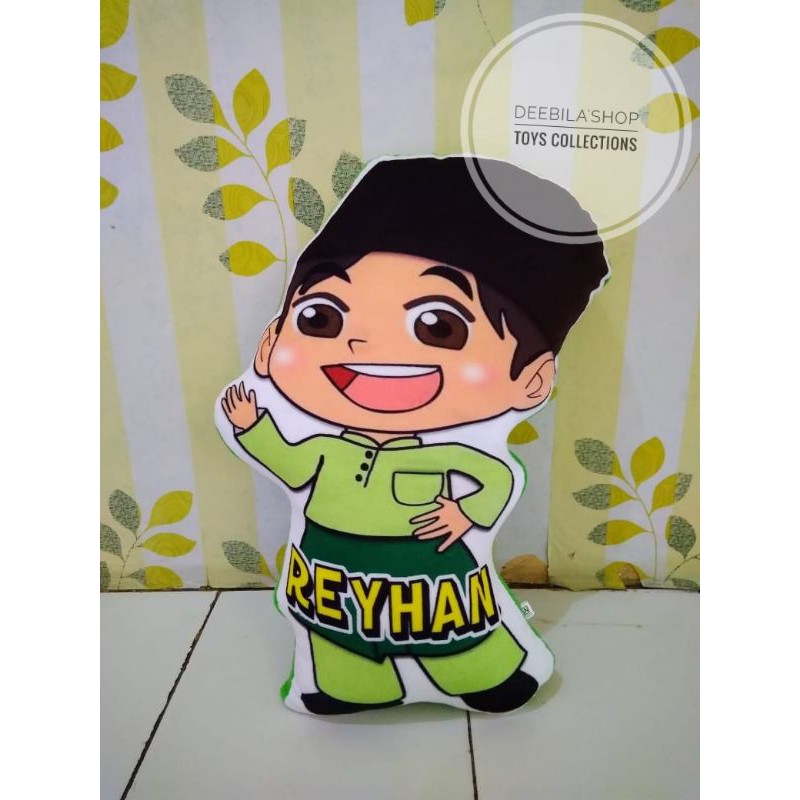 BANTAL KARAKTER ANAK MUSLIM (FREE UKIR NAMA) / BANTAL KARAKTER ANAK SOLEH