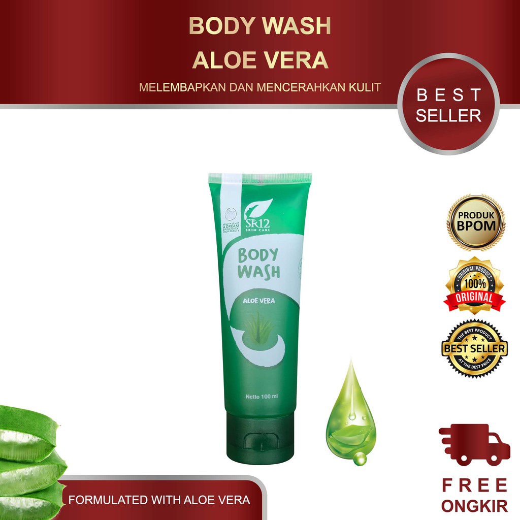 BODY WASH ALOEVERA SR12 100ML / BODY WASH SR12 / SABUN MANDI