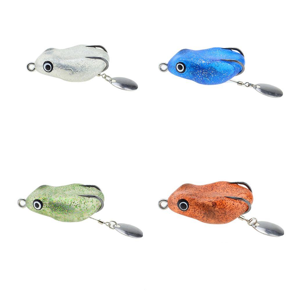 Umpan Pancing Buatan Manusia Hidup Kait Ganda Bass Lures Mengambang Topwater Thunder Frog