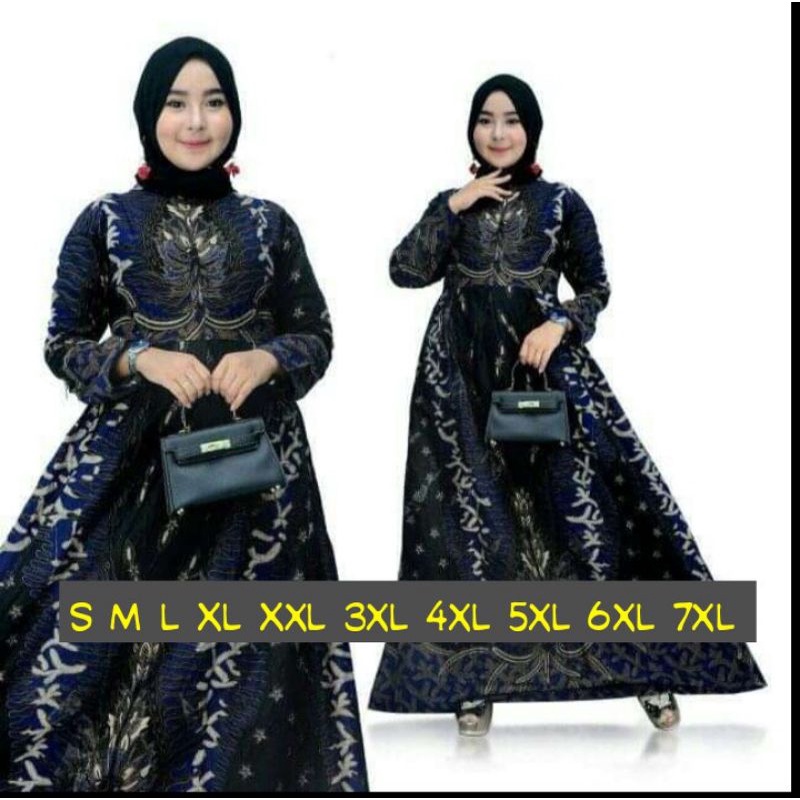 BATIK GAMIS WANITA MODERN BUSUI JUMBO LD 130 LD 140 LD 150