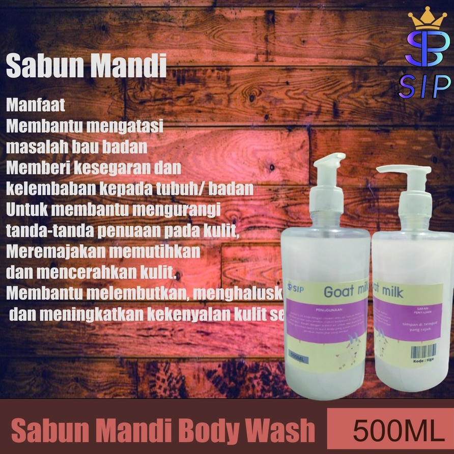 SABUN MANDI SABUN MANDI BODY WASH GOAT MILK  Moisturizing Shower Cream Goats Milk Body Cleanser / Sabun mandi cair botol Pump 500 ml