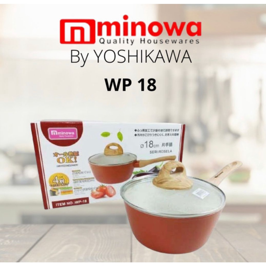 MINOWA SAUCE PAN MARBLE ANTI LENGKET SAUCE PAN SUSU