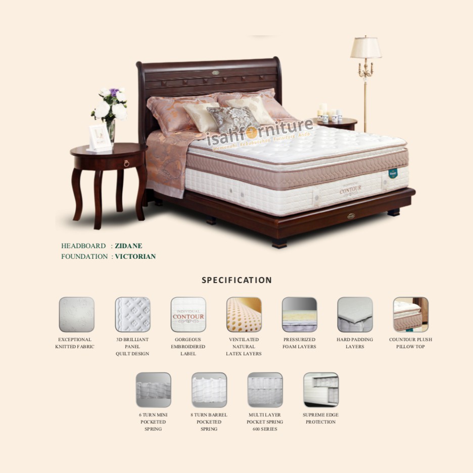 Kasur Springbed Set Guhdo Individual Contour Victorian Zidane