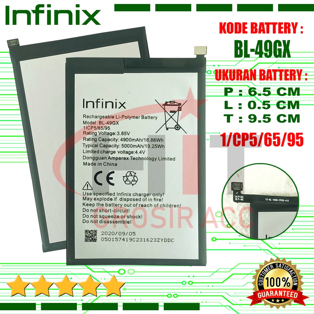 Baterai Infinix Note 7 / X690, Note 7 Lite / X656 / Smart 5 - BL-49GX