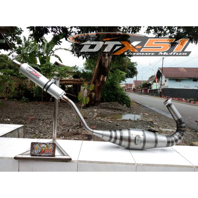 Knalpot plat karat cobra racing kawasaki ninja r rr ss 150 2tak 2 tak dtx51