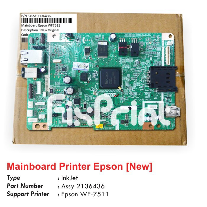 Mainboard Printer Epson Workforce WF-7511 Motherboard WF7511 Logic Board WF 7511 Original 216498203