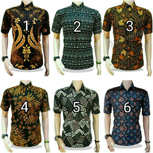 Diskon Bswart Batik Hrb026 Kenongo Hem Pendek Padi Pekalongan M L Xl Batik Pria Murah Modern Grosir