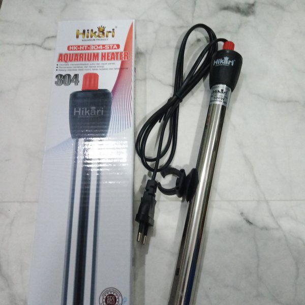 Heater Stainless 75 watt / Alat Pemanas Air Aquarium / Alat pengatur suhu aquarium