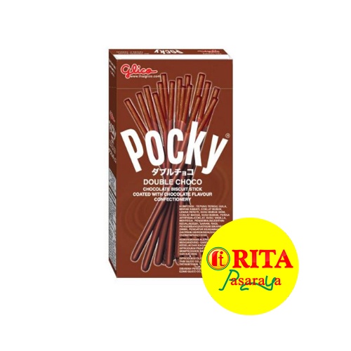 

Glico Pocky Stick Biscuit Rasa Double Choco 47 Gr