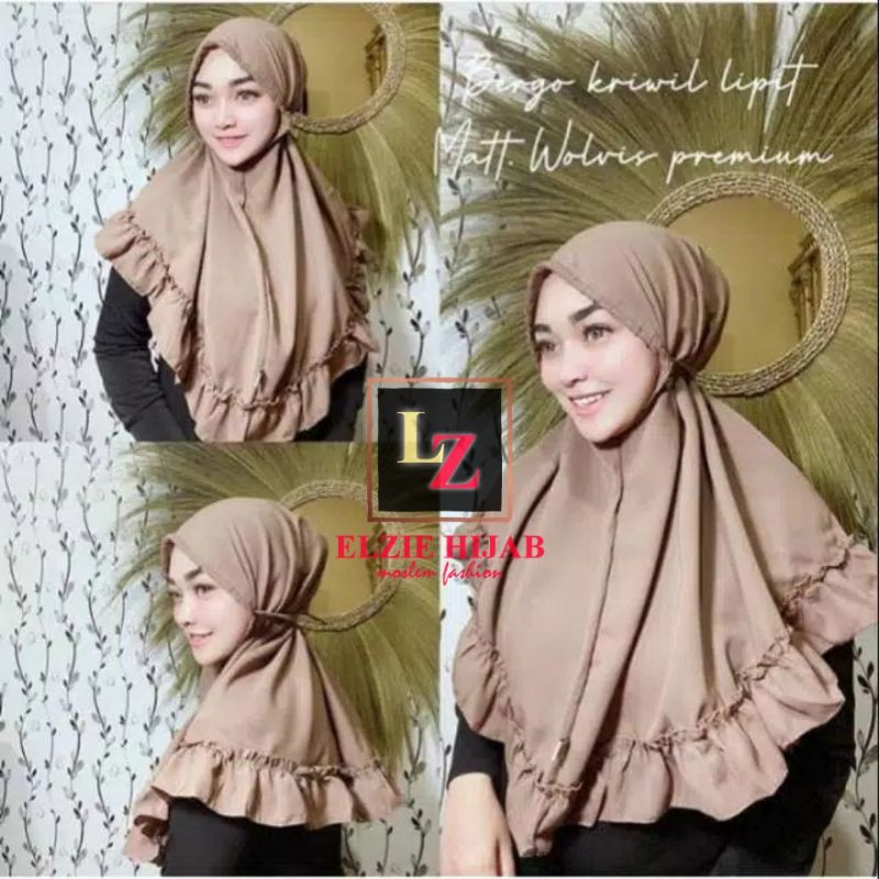 ELZIE HIJAB | HIJAB BERGO LIPIT DIAMOND NON PET