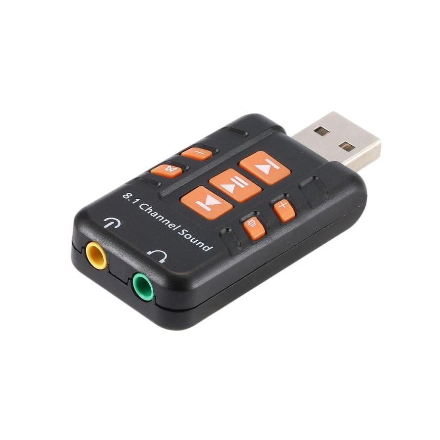 Sound Card USB Adapter 8.1 Channel 3D Audio Microphone