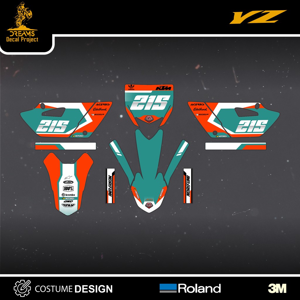 Decal YZ Bebek Standar Orange Tosca