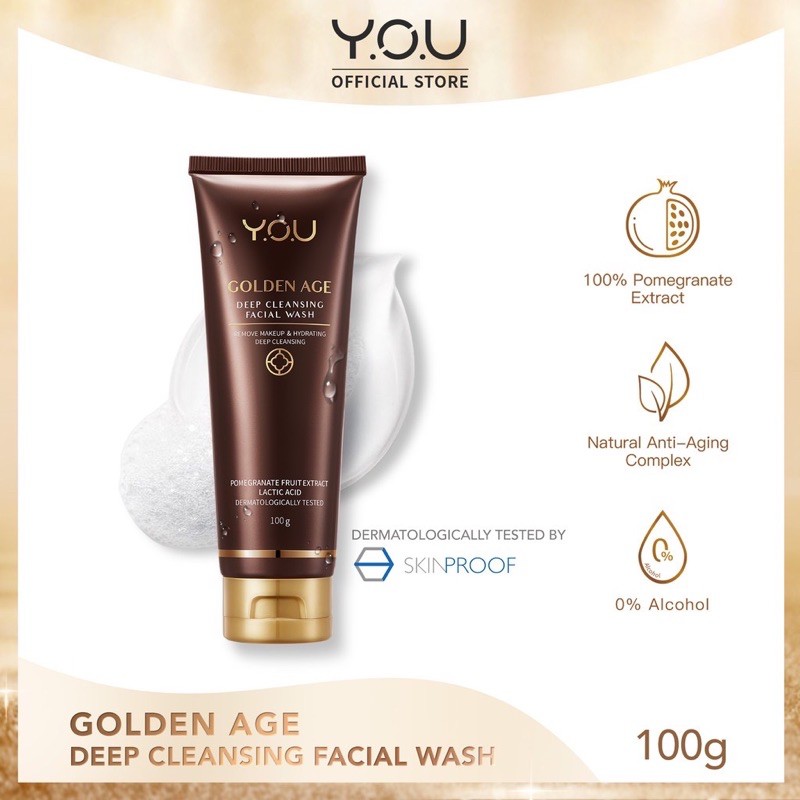 YOU Golden Age Deep Cleansing Facial Wash 100g ( YOU MAKEUPS OFFICIAL STORE )