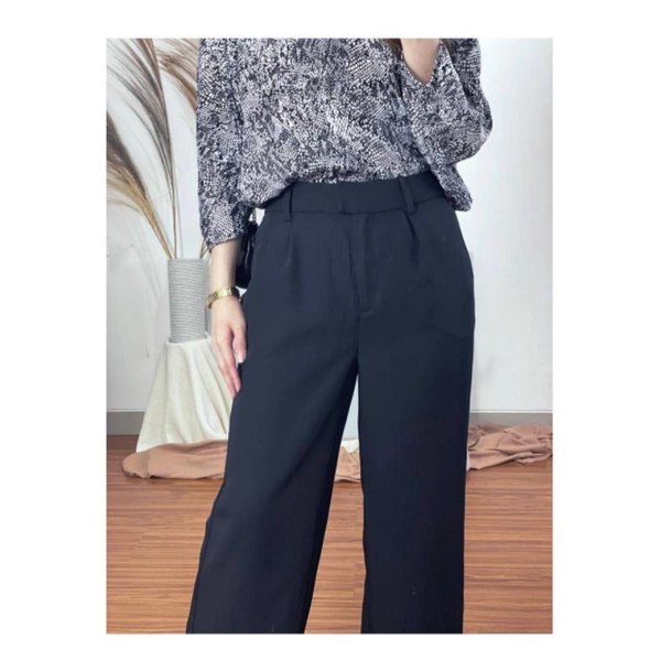 Prologue black wide leg palazzo trouser-1