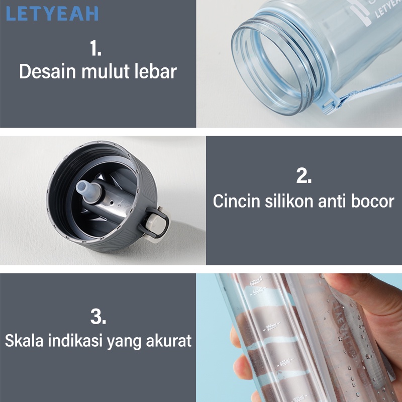 letyeah Kotak makan set dengan botol minum 800ml dan tas bekal /1600ml lunch box anti bocor/BPA free