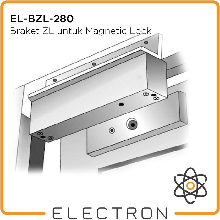 EL-BZL-280 Bracket ZL 280kg Magnetic Door Lock Access Control 280 kg Braket Pintu