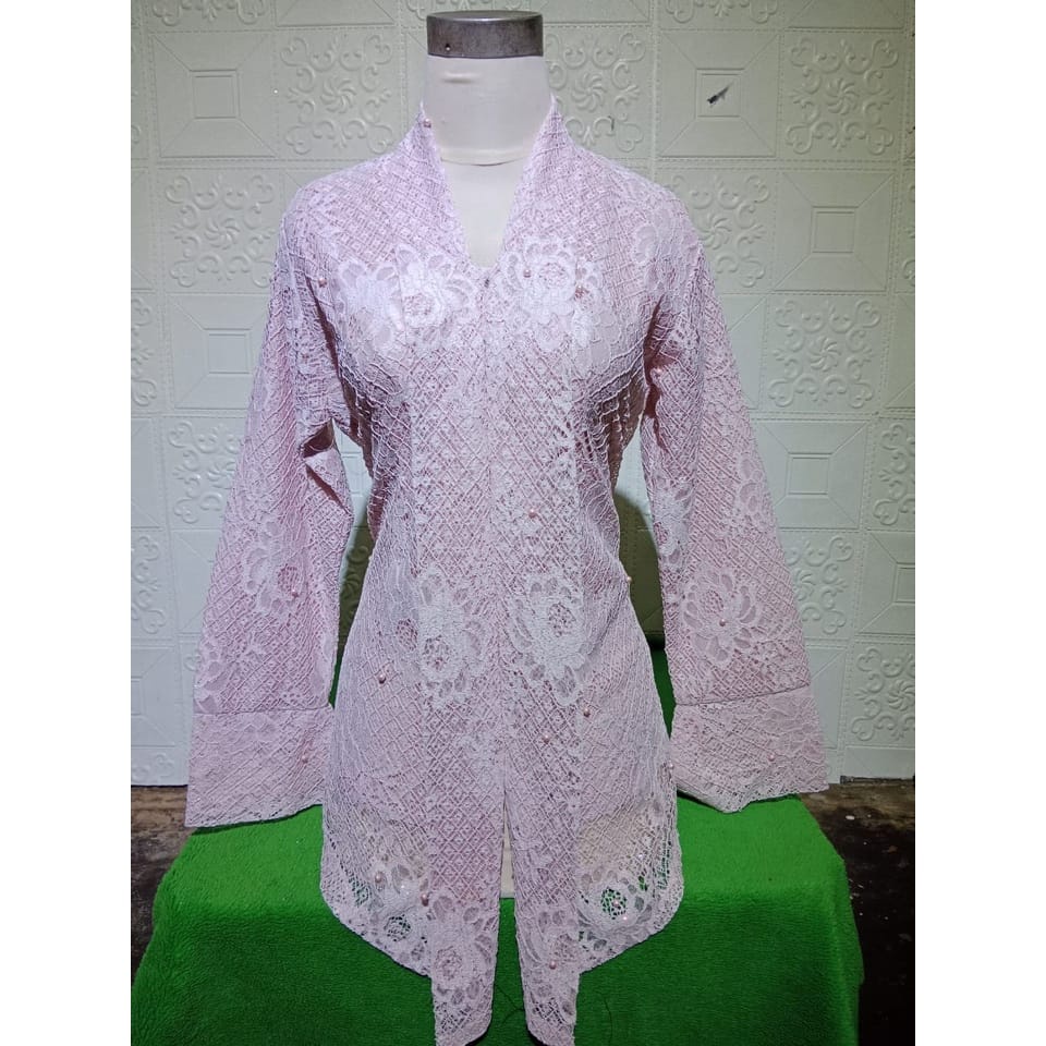 kebaya encim modern mutiara//kebaya kartini brokat//atasan brokat//kebaya brokat murah