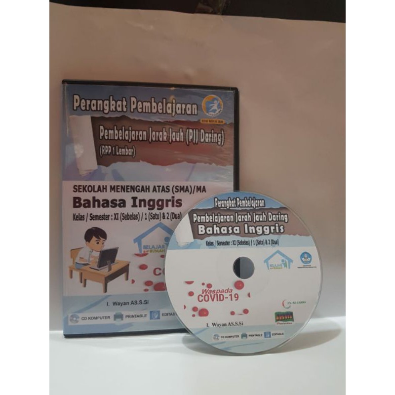 cd rpp k13 versi 1 lembar ppj daring mapel bahasa inggris kelas xi 11 sma ma trrbaru revisi 2020