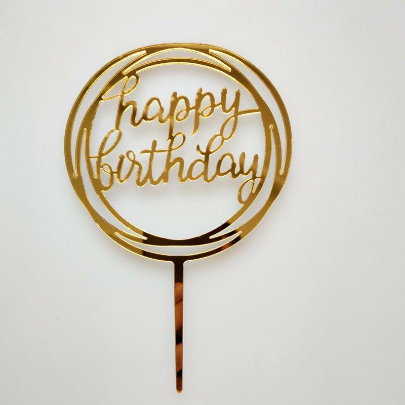 Cake topper happy birthday / tusukan hiasan kue happy birthday acrylic