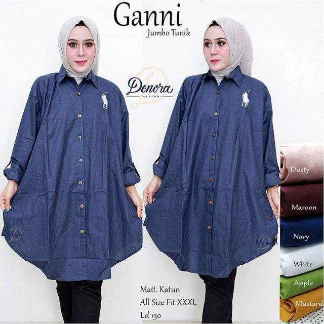 TUNIK JUMBO LD 130 Atasan Muslim
Ganni Polo Tunik Jumbo