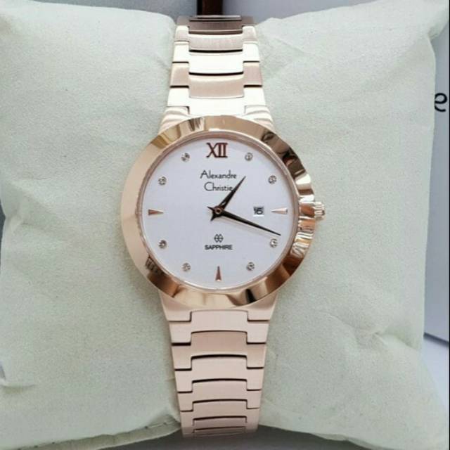 JAM TANGAN PRIA ALEXANDRE CHRISTIE AC 8569 SAPPHIRE FULL ROSE GOLD ORIGINAL
