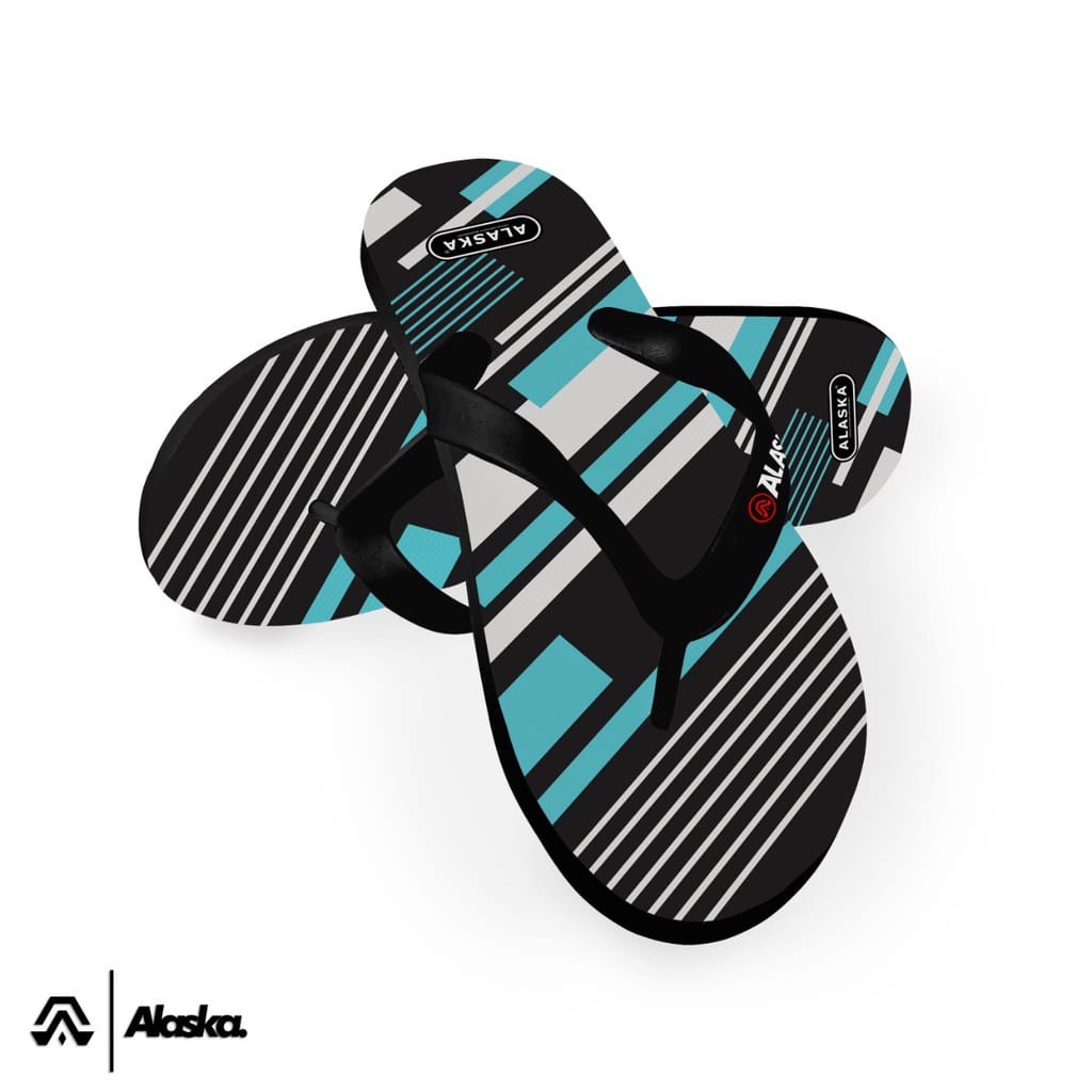 Sandal Jepit Pria Distro Kekinian terbaru termurah - Sandal Jepit Pria Printing Merk ALASKA