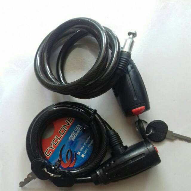 Kunci spiral lock bicycle sepeda motor gembok