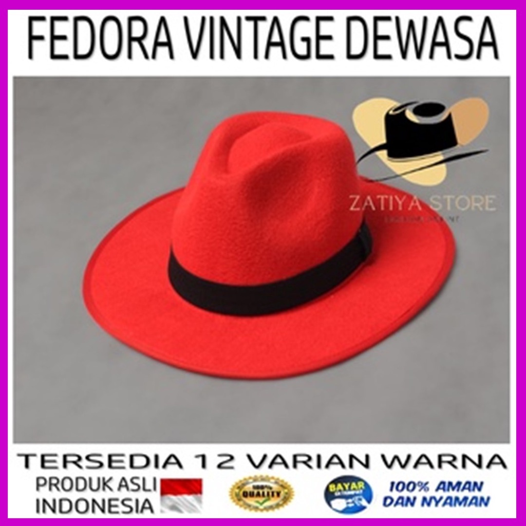 Topi Fedora Capgirl and Cowgirl Hat Topi Koboy Laken Pria Wanita Dewasa Besar lebar Panama Pantai Si