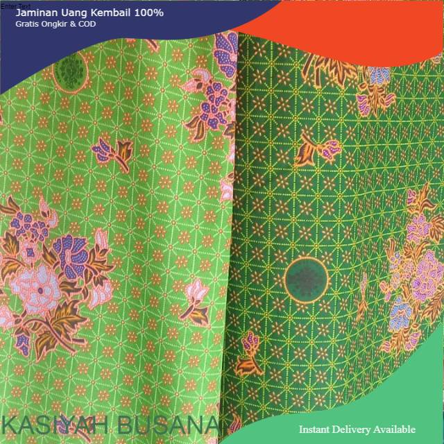 Kain batik motif muslimat NU (per 0.5m)