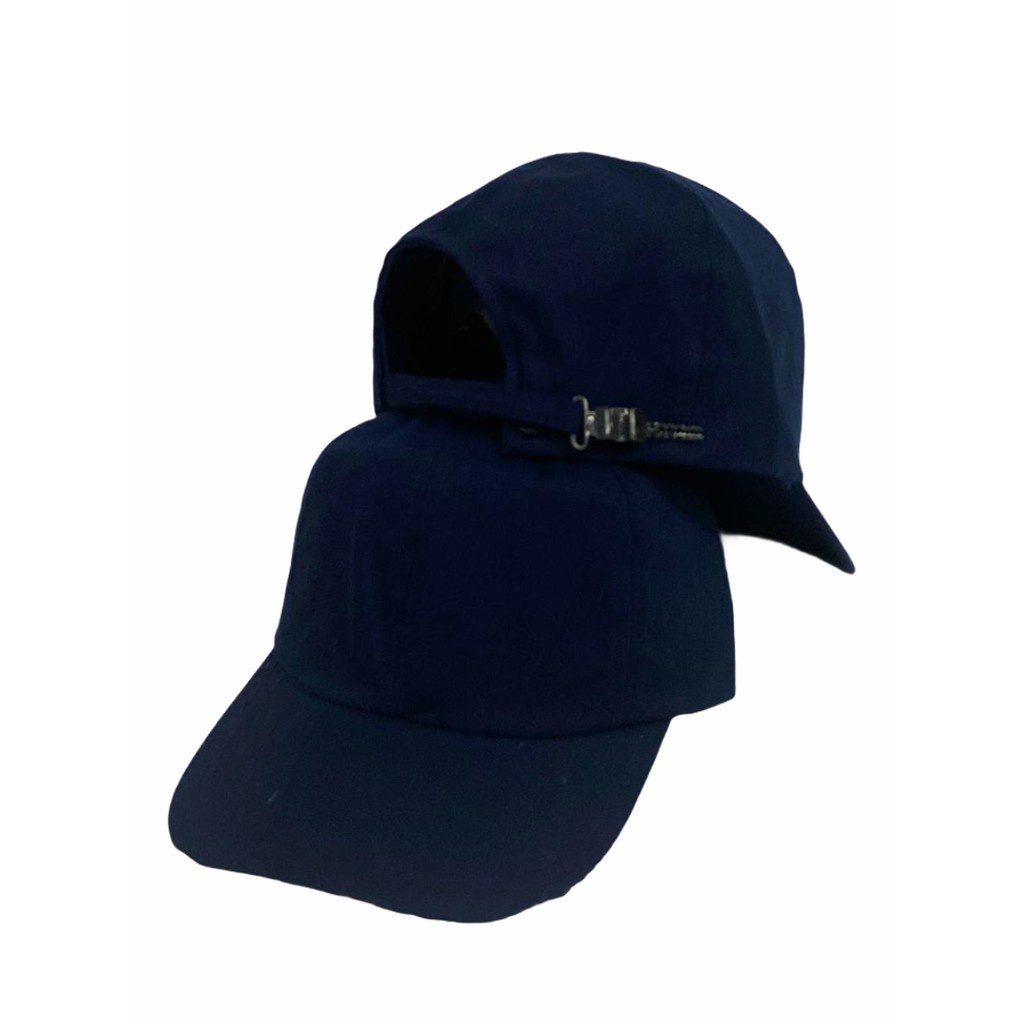 Topi Baseball Bordir Gaya Korea Pria Wanita Reclusive Challenge-Polos Hitam