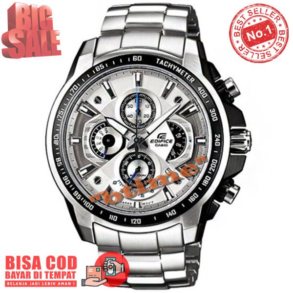 Jam Casio Edifice EF 560D 7av Import Chrono Solid Stainless Set Box Original ef 5560- ef5560 Garansi