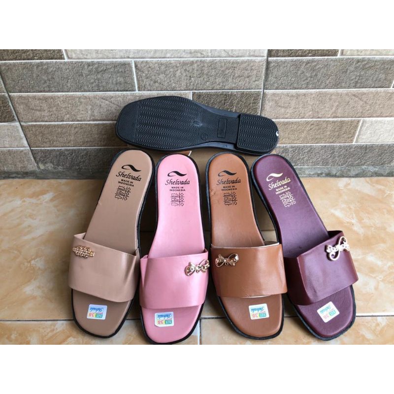 Sandal Teplek Sandal Slop Cewek Wanita Casual Sandal Santai Wanita