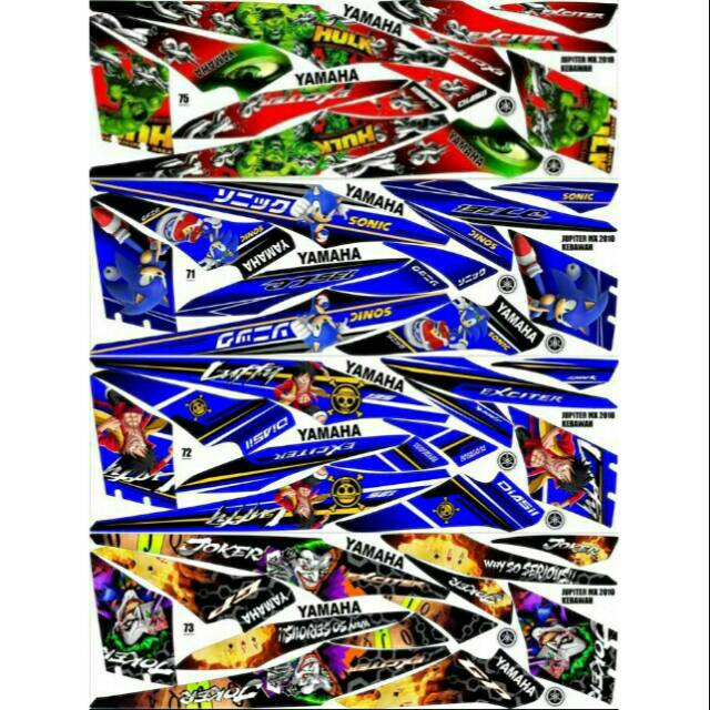 Sticker Striping Variasi Animasi Jupiter Mx 135 Lama Jupiter