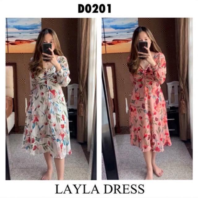 BEFAST - ZFS Dress BYOL / LAYLA FLOWER PATTERN DRESS / Dress Wanita Motif Bunga / Dress Kekinia 2021 / Dress Maxy / Dress Keluaran Terbaru / Dress Fashion Korean / Dress Casual