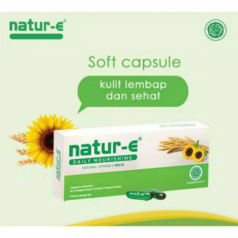 NATUR E 100IU READY 16 &amp; 32 KAPSUL ORIGINAL ~ ASLI 100% BERKUALITAS