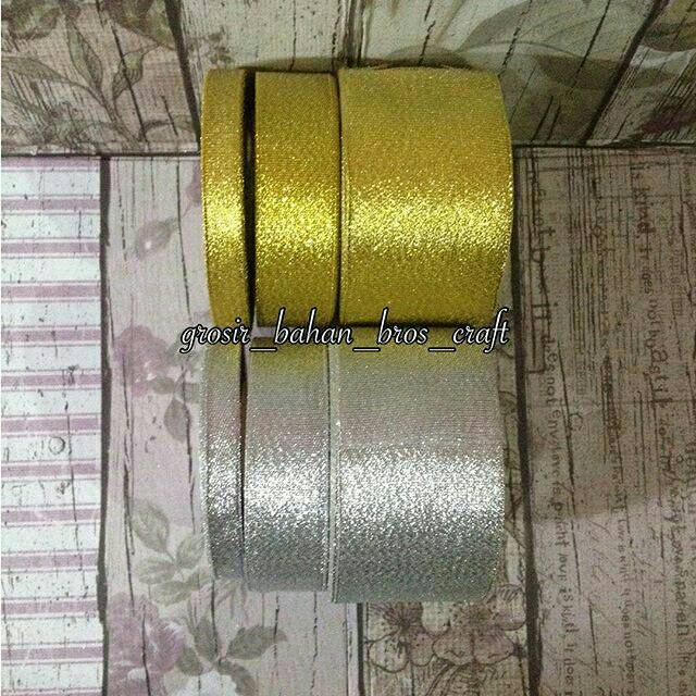 Pita glitter silver dan gold